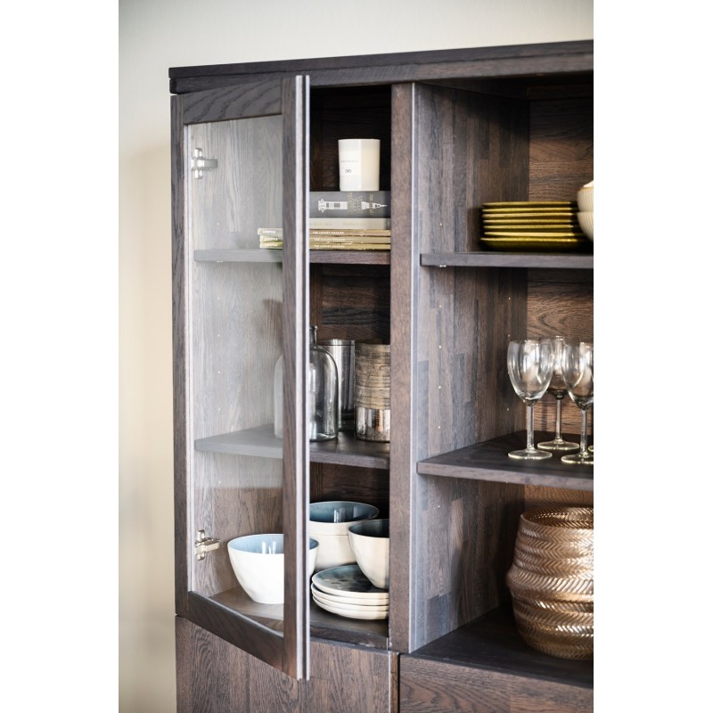 RO Brookl Display Cabinet Dark Brown